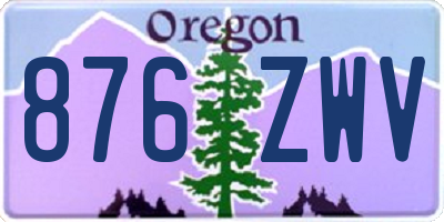OR license plate 876ZWV