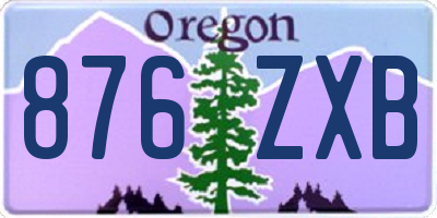 OR license plate 876ZXB