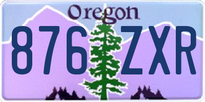 OR license plate 876ZXR
