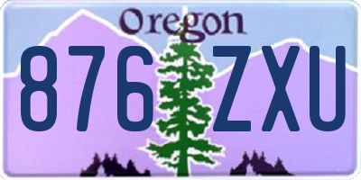 OR license plate 876ZXU