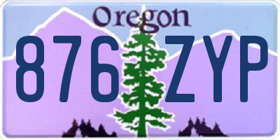 OR license plate 876ZYP