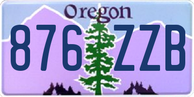 OR license plate 876ZZB