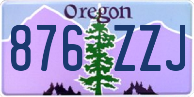 OR license plate 876ZZJ