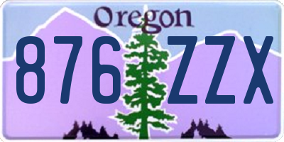 OR license plate 876ZZX