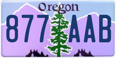 OR license plate 877AAB