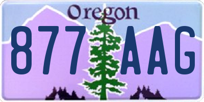OR license plate 877AAG