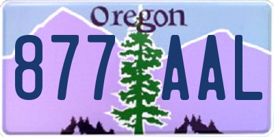 OR license plate 877AAL