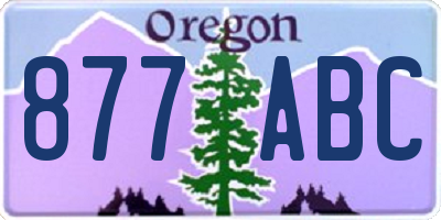 OR license plate 877ABC