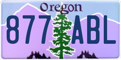 OR license plate 877ABL