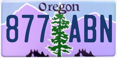 OR license plate 877ABN