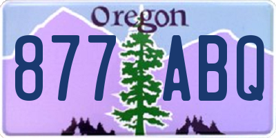 OR license plate 877ABQ