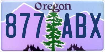 OR license plate 877ABX