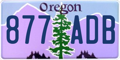 OR license plate 877ADB