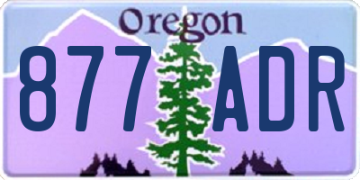 OR license plate 877ADR