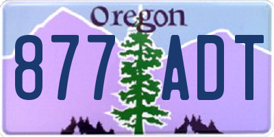 OR license plate 877ADT