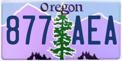 OR license plate 877AEA