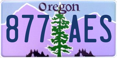 OR license plate 877AES