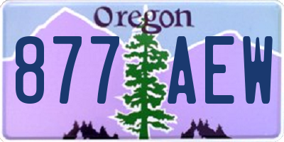 OR license plate 877AEW