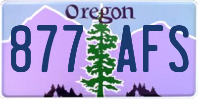 OR license plate 877AFS