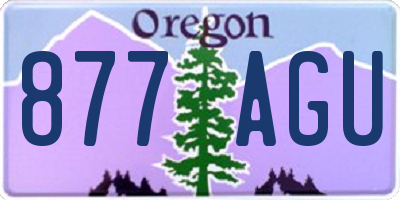 OR license plate 877AGU