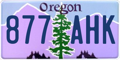 OR license plate 877AHK