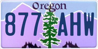 OR license plate 877AHW