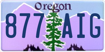 OR license plate 877AIG