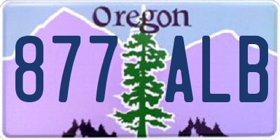 OR license plate 877ALB