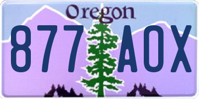 OR license plate 877AOX
