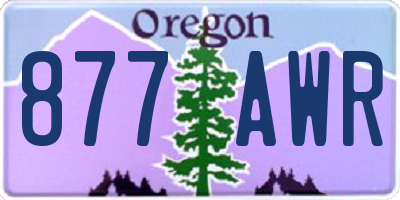 OR license plate 877AWR