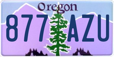 OR license plate 877AZU