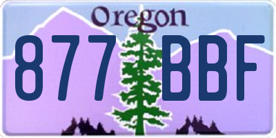 OR license plate 877BBF