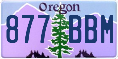 OR license plate 877BBM