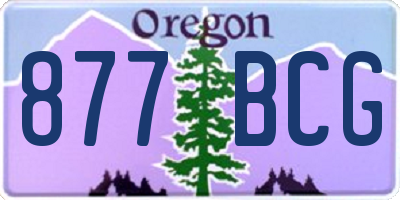 OR license plate 877BCG