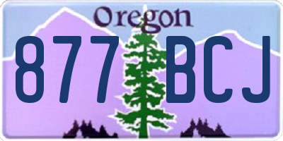 OR license plate 877BCJ