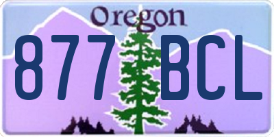 OR license plate 877BCL