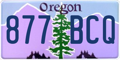 OR license plate 877BCQ