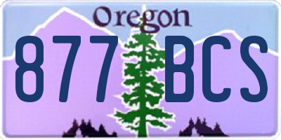 OR license plate 877BCS