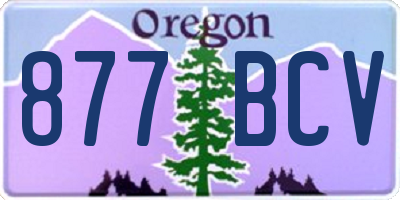 OR license plate 877BCV