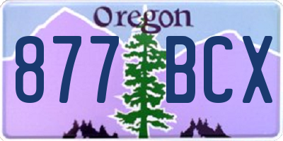 OR license plate 877BCX