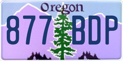 OR license plate 877BDP