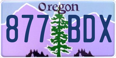OR license plate 877BDX