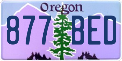 OR license plate 877BED