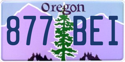 OR license plate 877BEI