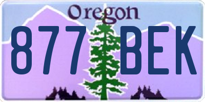 OR license plate 877BEK