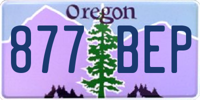 OR license plate 877BEP