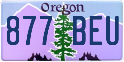 OR license plate 877BEU
