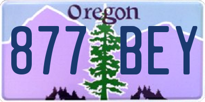 OR license plate 877BEY