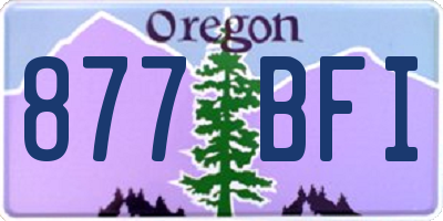 OR license plate 877BFI