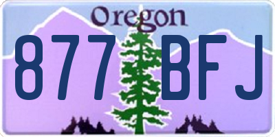 OR license plate 877BFJ
